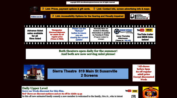 sierratheatreanduptowncinemas.com