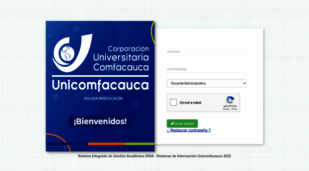 Siga.unicomfacauca.edu.co - Sistema Integrado De Gestión A... - SIGA ...