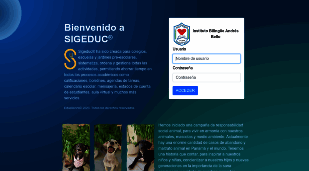 sigeduc.institutobilingueandresbello.com