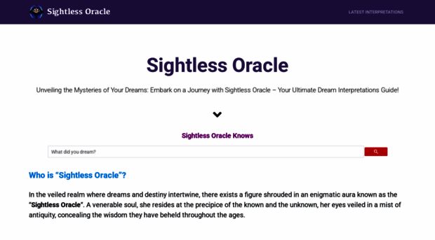 sightlessoracle.com