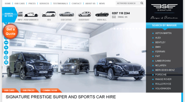 signaturecarhire.com