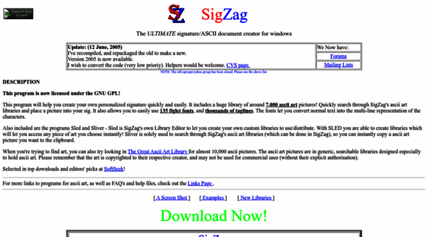 sigzag.sourceforge.net