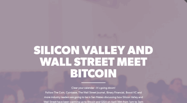 siliconvalleyandwallstreetmeetbitcoin.splashthat.com