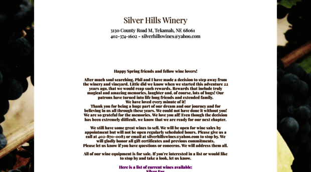 silverhillswinery.com