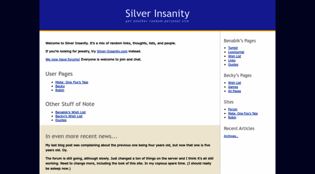 silverinsanity.com