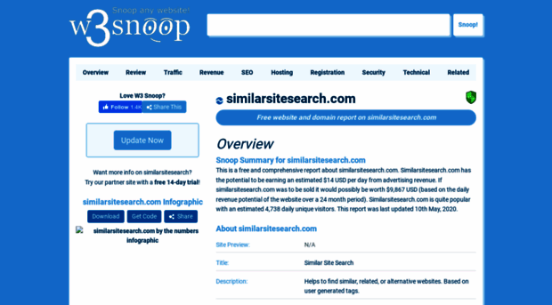 similarsitesearch.com.w3snoop.com