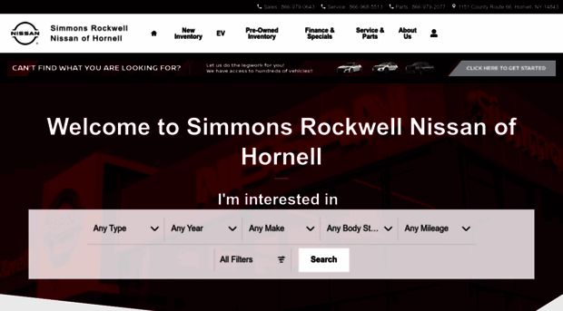 simmonsrockwellnissanofhornell.com