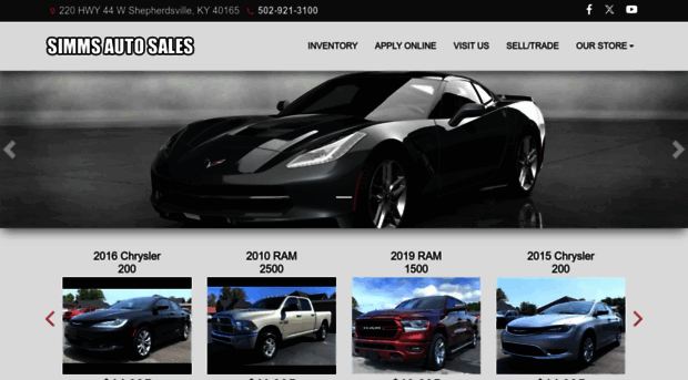 simmsautosales.com