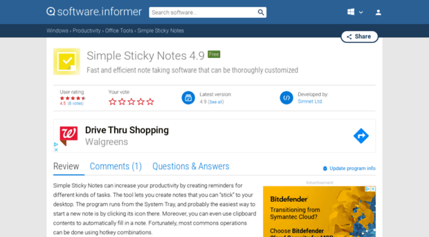 simple-sticky-notes.informer.com