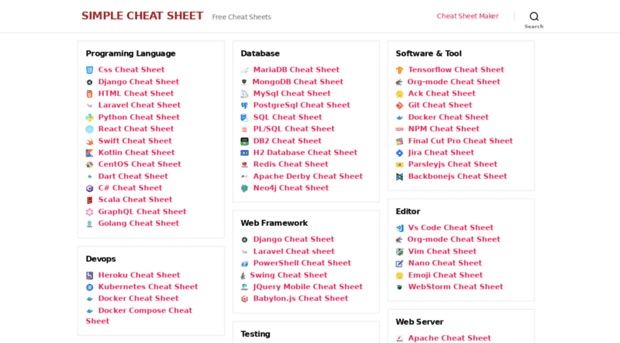 simplecheatsheet.com