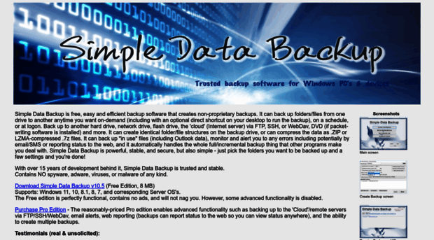 simpledatabackup.net