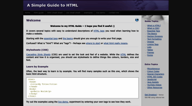 simplehtmlguide.com