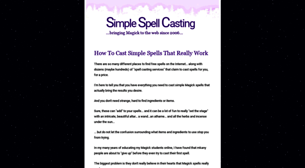 simplespellcastingsystem.com