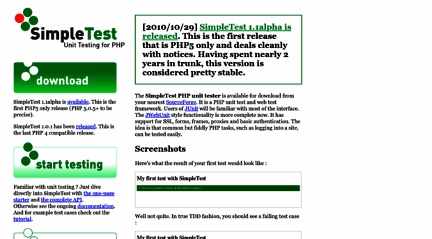 simpletest.sourceforge.net