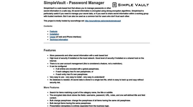 simplevault.sourceforge.net