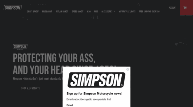 simpsonmotorcyclehelmets.com