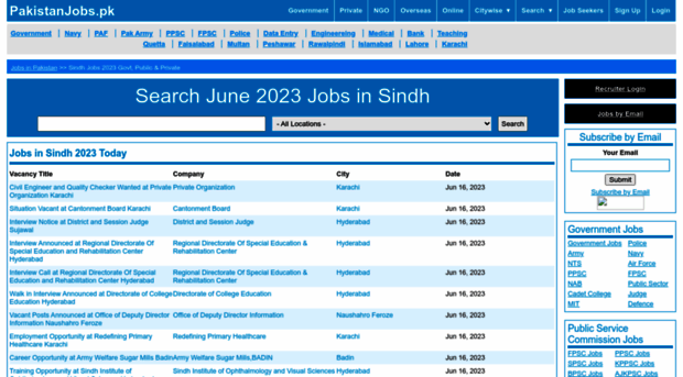 sindh.pakistanjobs.pk