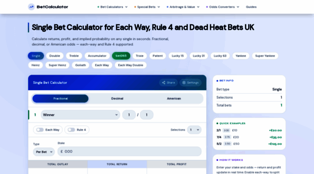 singlebet-calculator.com