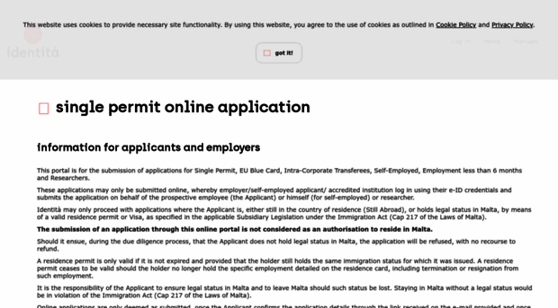 singlepermit.gov.mt - Single Permit - Welcome - Single Permit