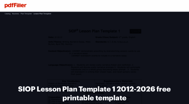 siop-lesson-plan-template.pdffiller.com