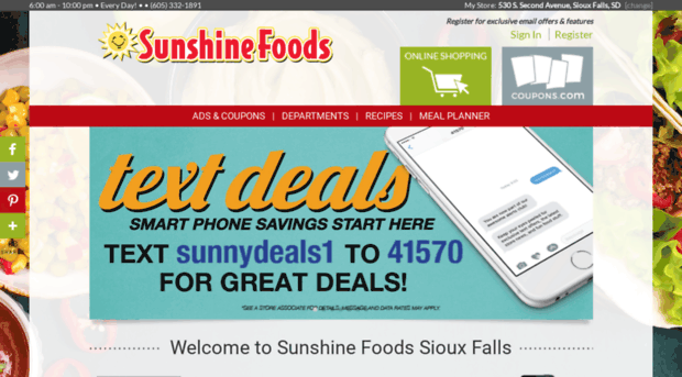 siouxfalls.sunshinefoodstores.com