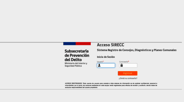 sirecc.spd.gov.cl - SIRECC - Sistema Registro de C... - SIRECC Spd Gov
