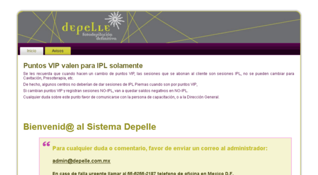 sistema.depelle.com.mx
