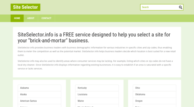siteselector.info