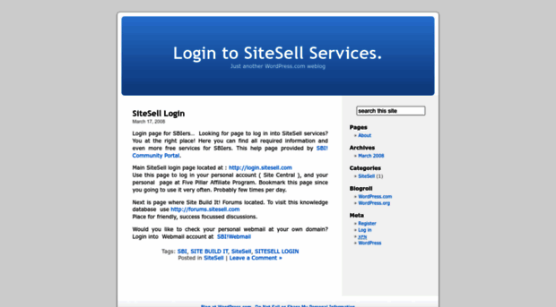 siteselllogin.wordpress.com