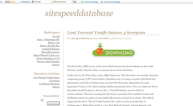 sitespeeddatabase.eklablog.com