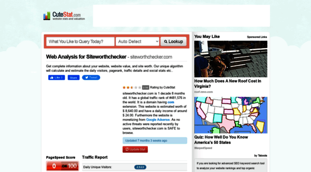 siteworthchecker.com.cutestat.com