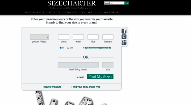 sizecharter.com