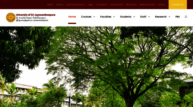 Sjp ac lk Home USJ University Of Sri Sjp Ac