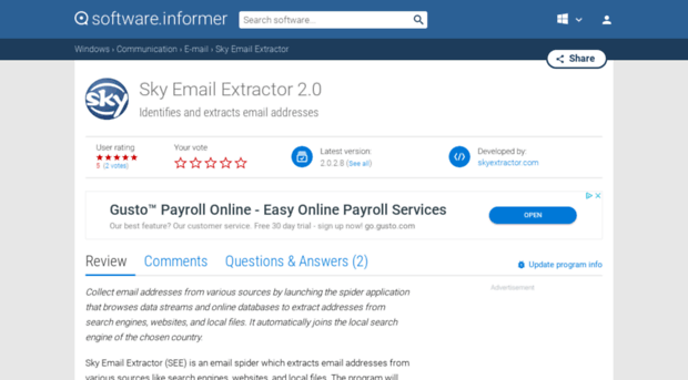 sky-email-extractor.software.informer.com