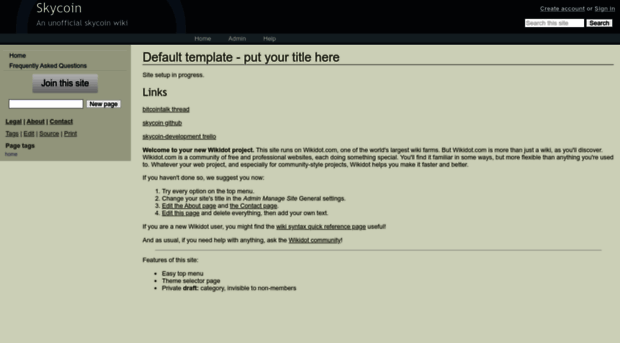 skycoin.wikidot.com