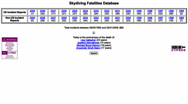 skydivingfatalities.info