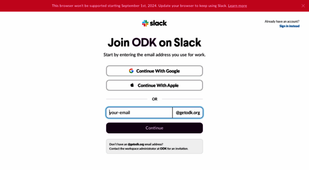 slack.opendatakit.org