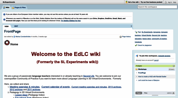 slexperiments.pbwiki.com