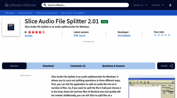 slice-audio-file-splitter.software.informer.com