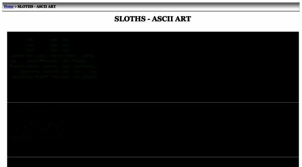 sloths.ascii.uk