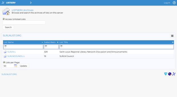 slrlnlist.org