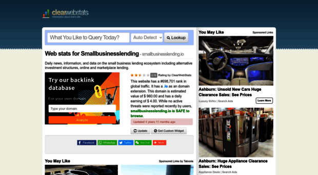 smallbusinesslending.io.clearwebstats.com