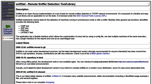 sniffdet.sourceforge.net