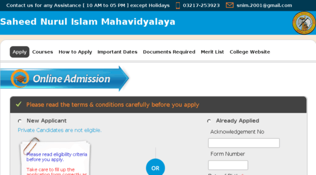 snimadmission.in