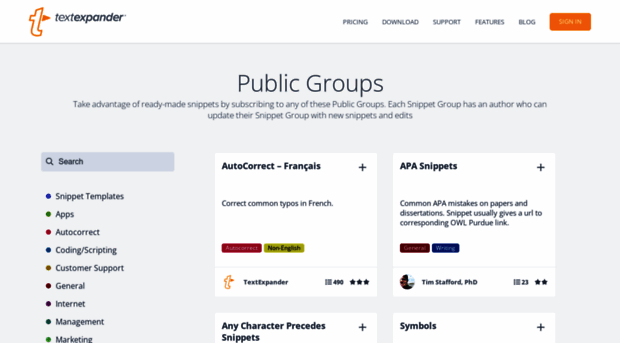 snippets.textexpander.com