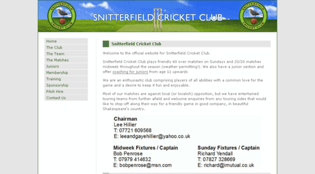 snitterfieldcricketclub.co.uk