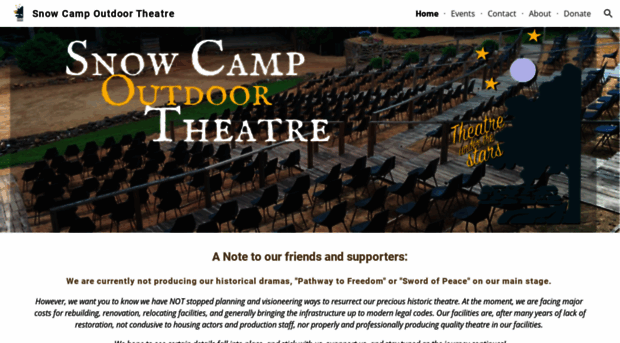 snowcampoutdoortheatre.com