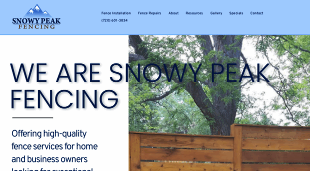 snowypeakfence.com