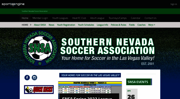 snsasoccer.com