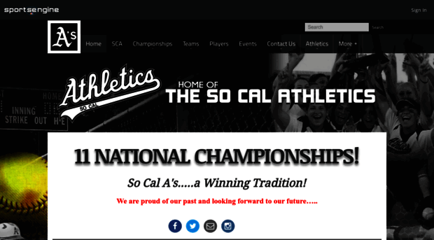 socalathleticssoftball.com